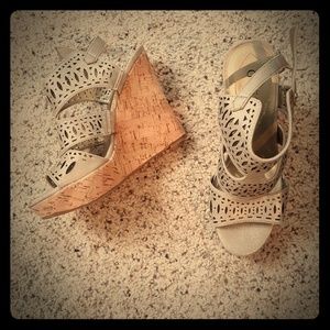 Metallic Gold Wedge Guess Sandals